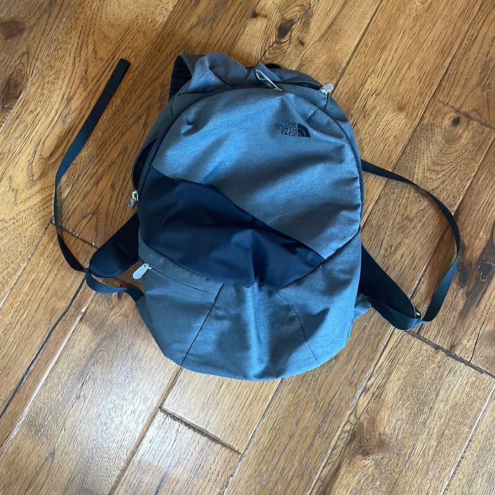 Black/Grey Northface Backpack - image 1